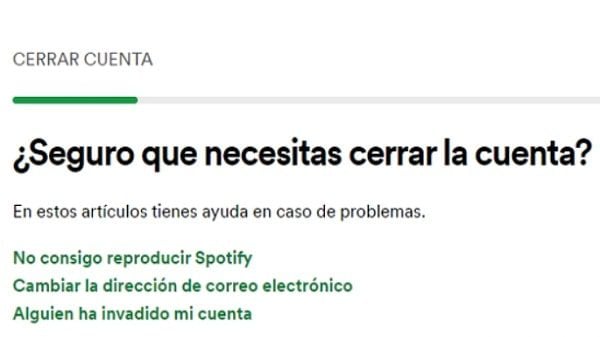 Eliminar cuenta de Spotify APK